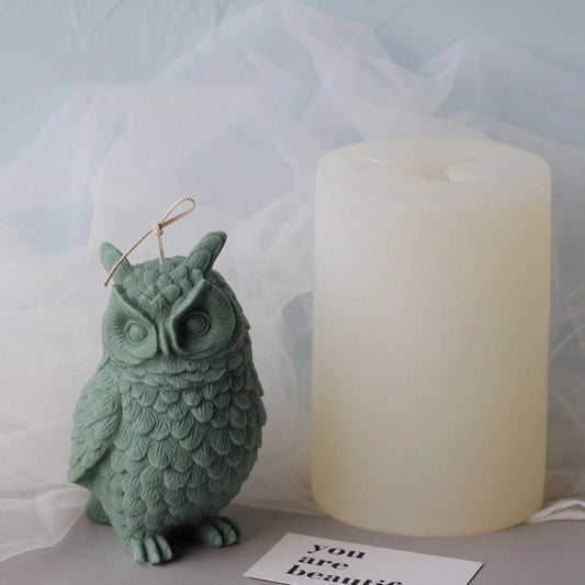 Big Owl Decoration Silicone Candle Mould for Home Decoration Candles Moulds