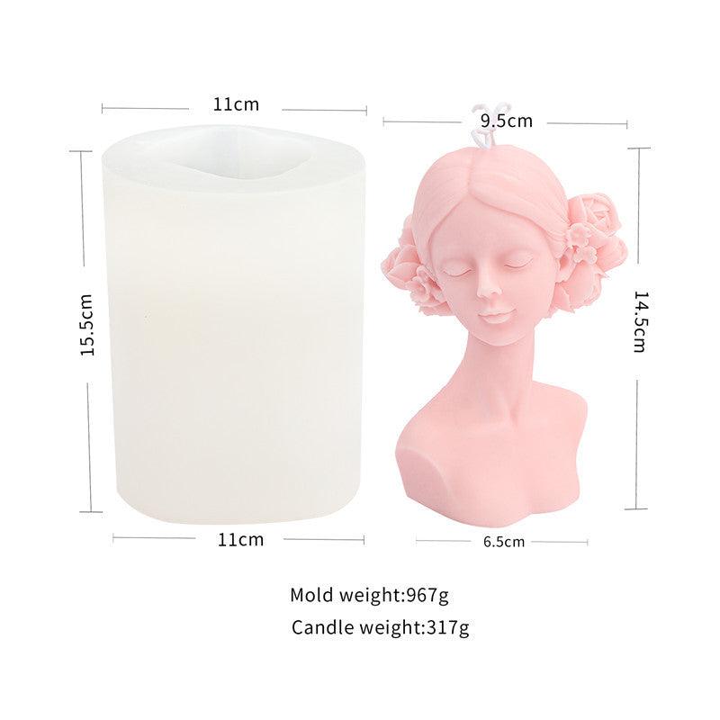 Floral Women Silicone Candle Mould