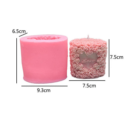 Blooming Romance: Rose Love Aromatherapy Candle Silicone Mould Candles Moulds