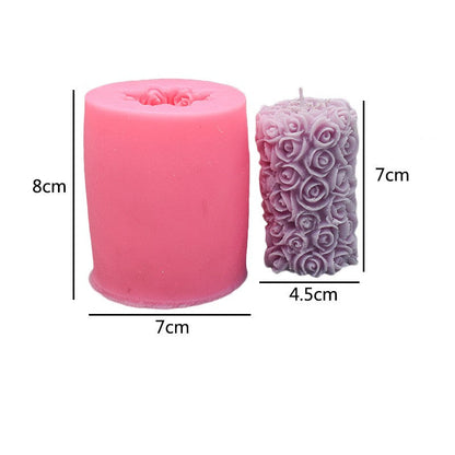 Blooming Romance: Rose Love Aromatherapy Candle Silicone Mould Candles Moulds