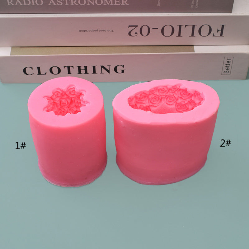Blooming Romance: Rose Love Aromatherapy Candle Silicone Mould Candles Moulds