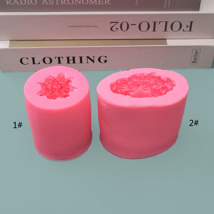 Blooming Romance: Rose Love Aromatherapy Candle Silicone Mould Candles Moulds
