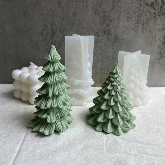 Christmas Tree Incense Candle Mould Three-dimensional Plaster Candles Moulds