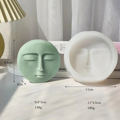 Craft peaceful, meditative candles with our Circular Face with Closed Eyes Silicone Mould. Perfect for adding a touch of tranquility and elegance to your decor.