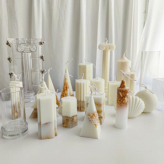 Columnar Aromatherapy Crystal Clear Plastic Moulds for Candles Candles Moulds
