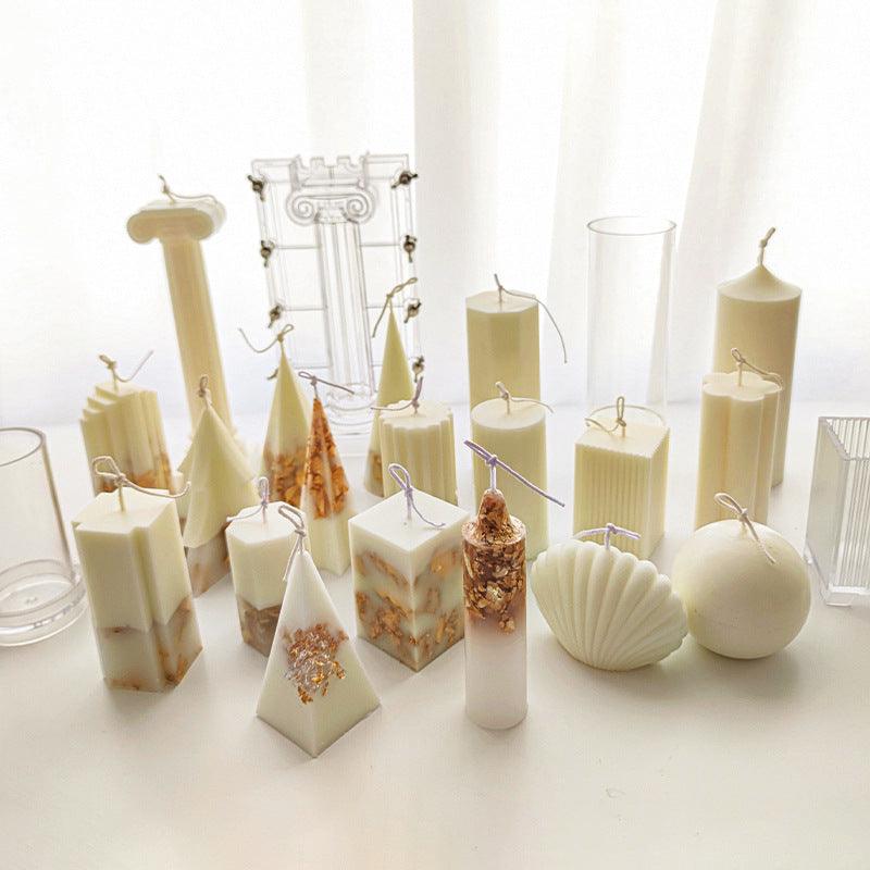 Columnar Aromatherapy Crystal Clear Plastic Moulds for Candles Candles Moulds