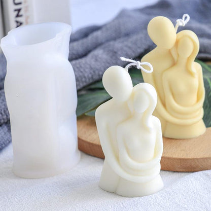 Couple Hug Love Silicone Candle Mould Candles Moulds
