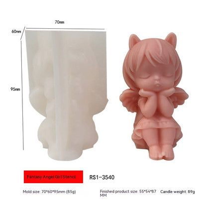 Craft Enchanting Angelic Candles with our Fantasy Angel Girl Candle Moulds Candles Moulds