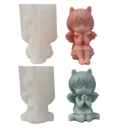 Craft Enchanting Angelic Candles with our Fantasy Angel Girl Candle Moulds Candles Moulds