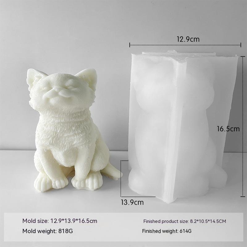 Craft Heartwarming Candles with Large Sitting Cat and Puppy Mould | Buy Now! Candles Moulds