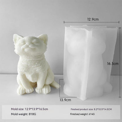 Craft Heartwarming Candles with Large Sitting Cat and Puppy Mould | Buy Now! Candles Moulds