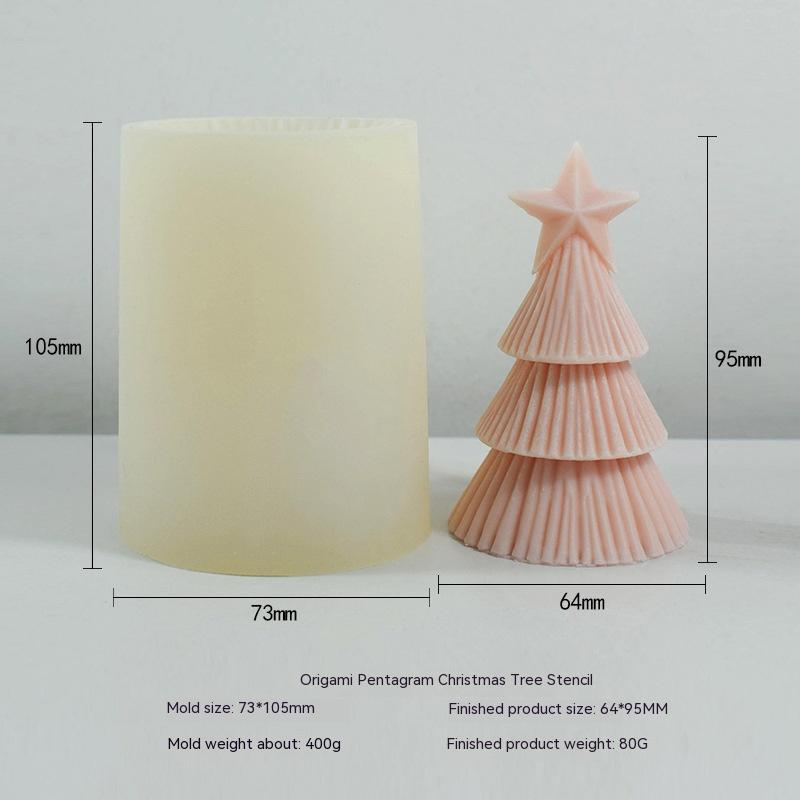 Craft Magic with Origami: 5-Point Star Christmas Tree Candle Mould Candles Moulds