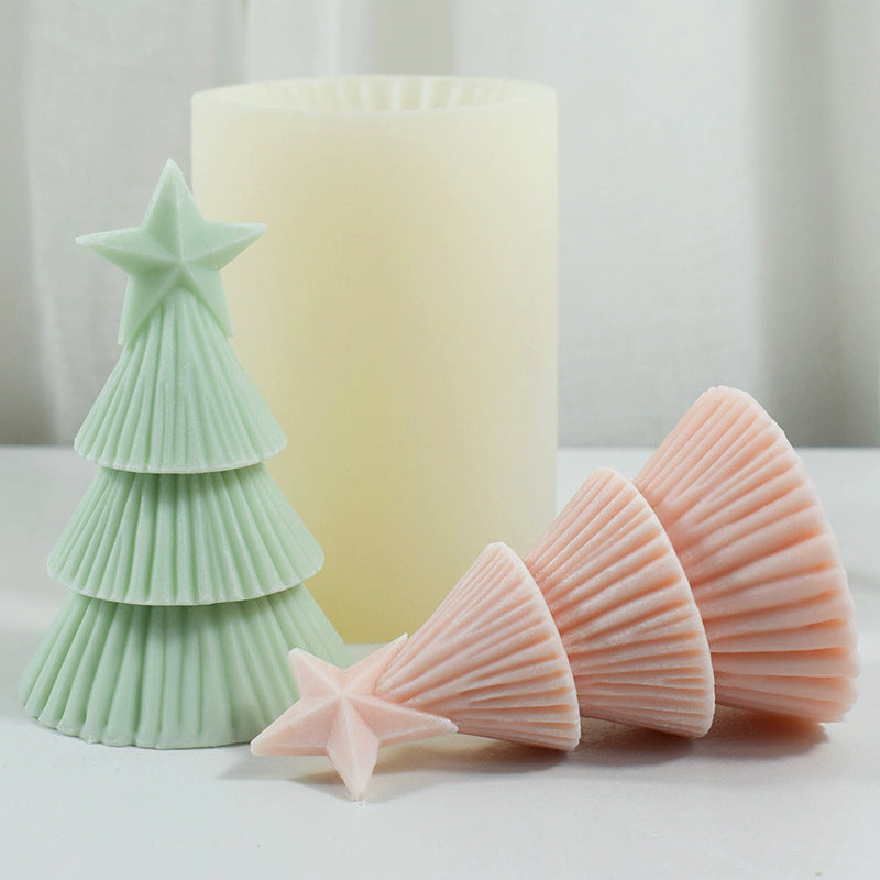 Craft Magic with Origami: 5-Point Star Christmas Tree Candle Mould Candles Moulds