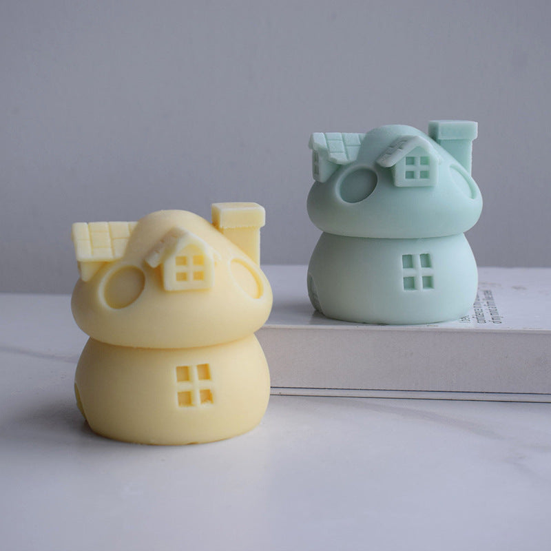 Craft Magical Moments with Adorable Mushroom House Candle Moulds - Gift Enchantment! Candles Moulds