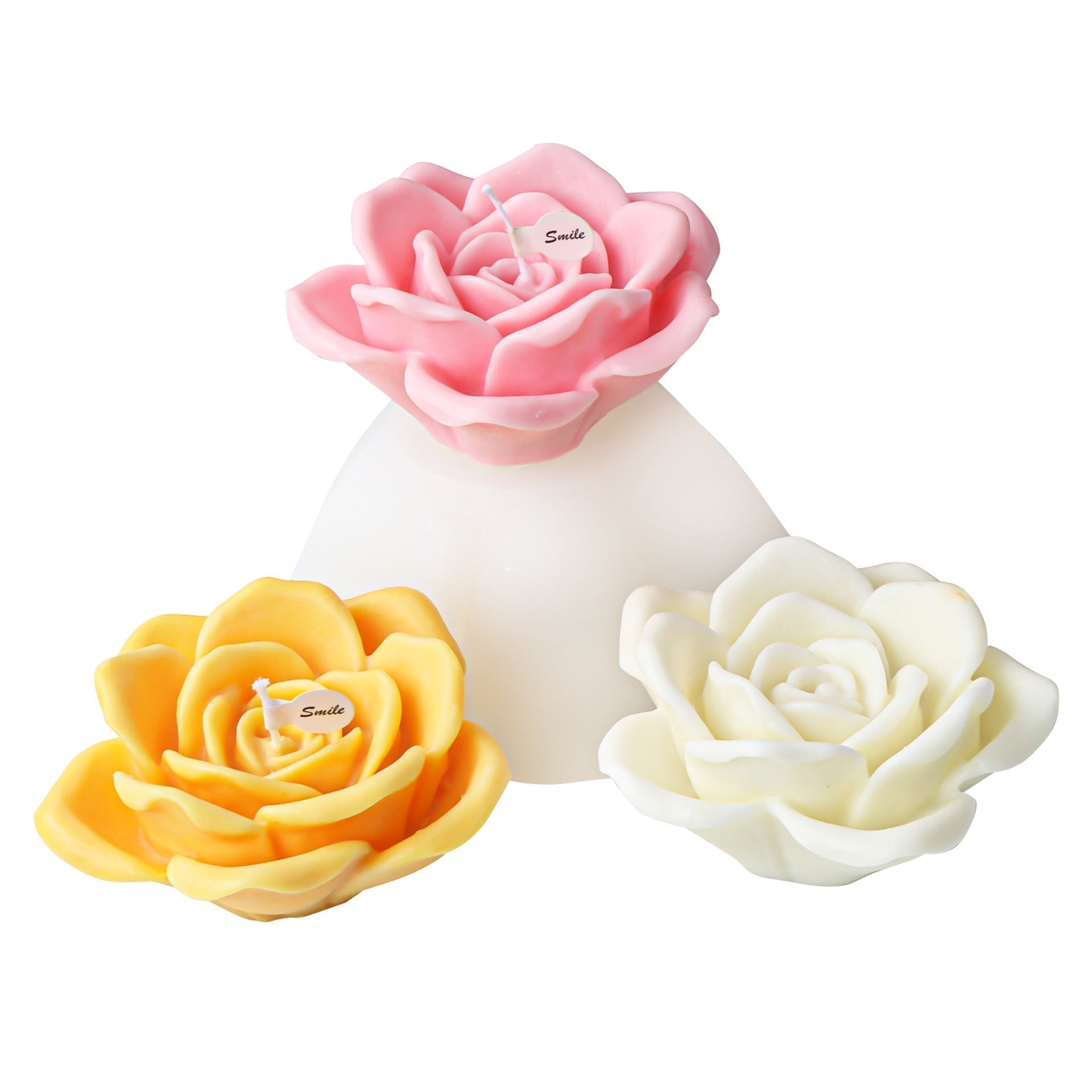 Craft Peony Flower Candles - Aromatherapy Candle Silicone Mould Candles Moulds