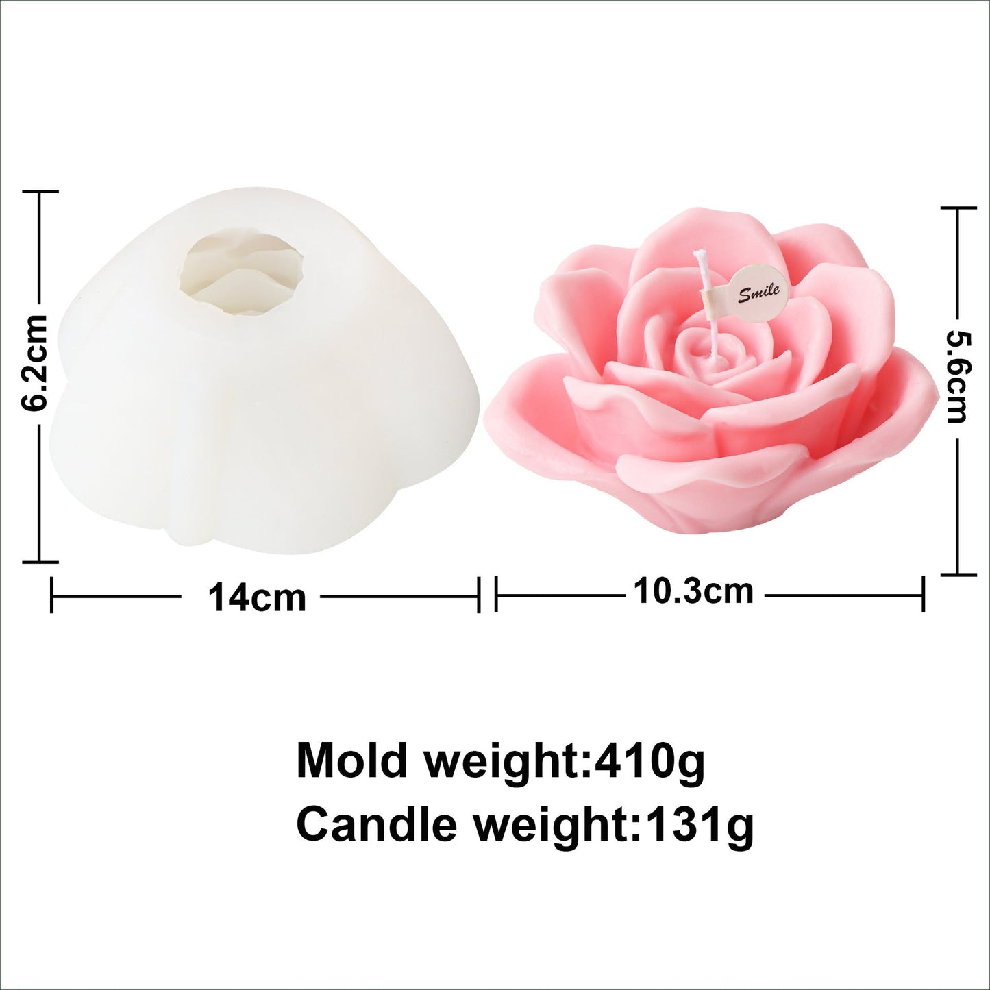 Craft Peony Flower Candles - Aromatherapy Candle Silicone Mould Candles Moulds