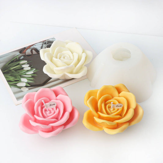 Craft Peony Flower Candles - Aromatherapy Candle Silicone Mould Candles Moulds