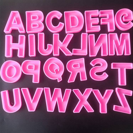 Craft Personalized Resin Art with 26 English Letters Silicone Moulds Candles Moulds