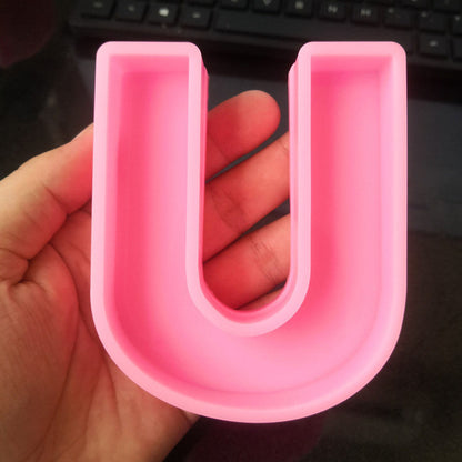 Craft Personalized Resin Art with 26 English Letters Silicone Moulds Candles Moulds