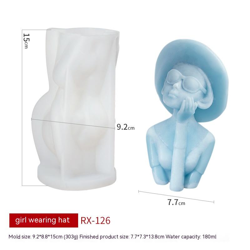 Craft Timeless Beauty: Stylish Retro Girl Portraits Candle Mould Candles Moulds