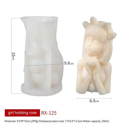 Craft Timeless Beauty: Stylish Retro Girl Portraits Candle Mould Candles Moulds