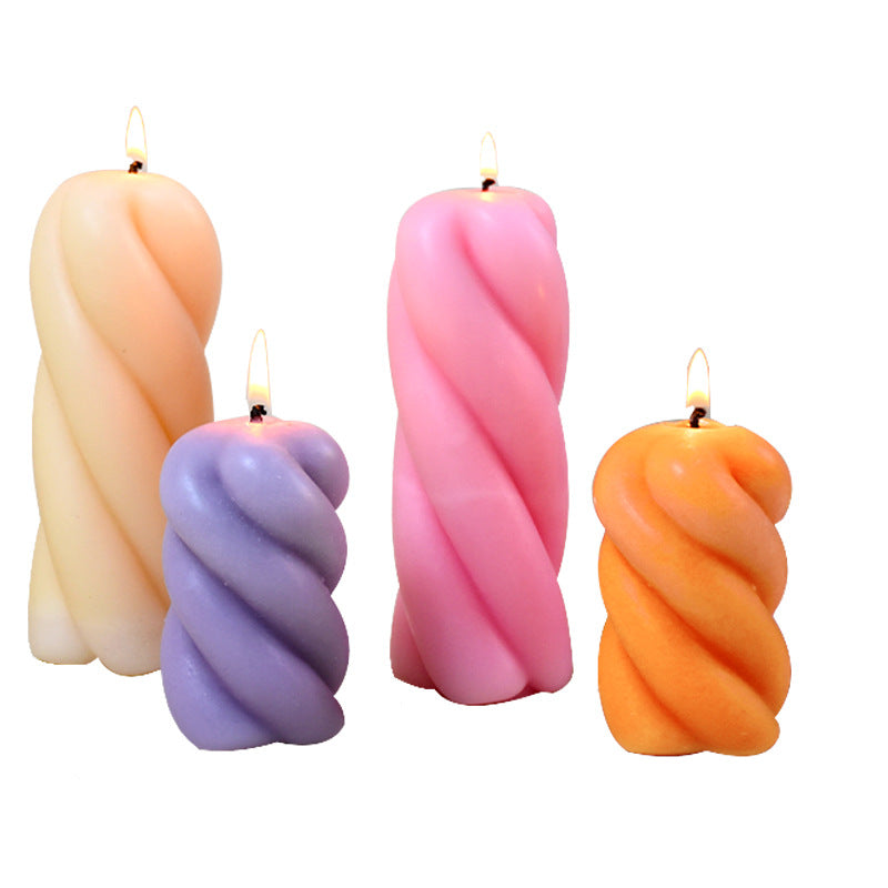 Craft Unique Candles with Vortex Pillar Silicone Mould Candles Moulds