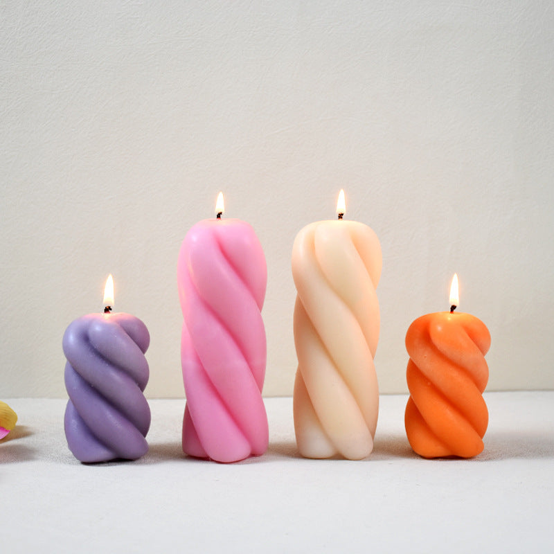 Craft Unique Candles with Vortex Pillar Silicone Mould Candles Moulds