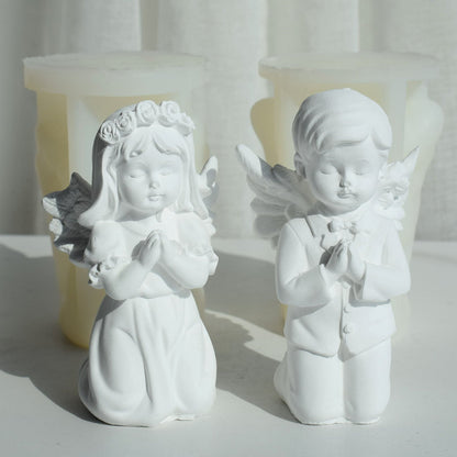 Create Divine Aromatherapy Candles with our Prayer Angel Silicone Mould Candles Moulds