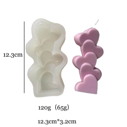 Create a Heartfelt Ambience with Stacked Love Scented Candle Moulds Candles Moulds