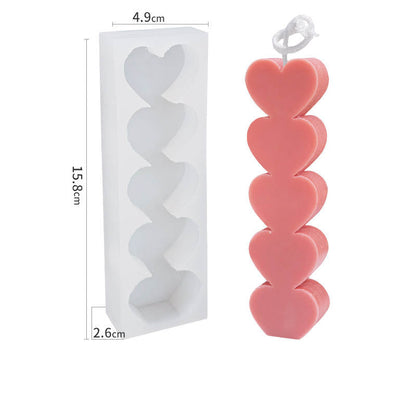 Create a Heartfelt Ambience with Stacked Love Scented Candle Moulds Candles Moulds