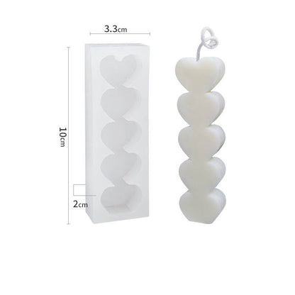 Create a Heartfelt Ambience with Stacked Love Scented Candle Moulds Candles Moulds
