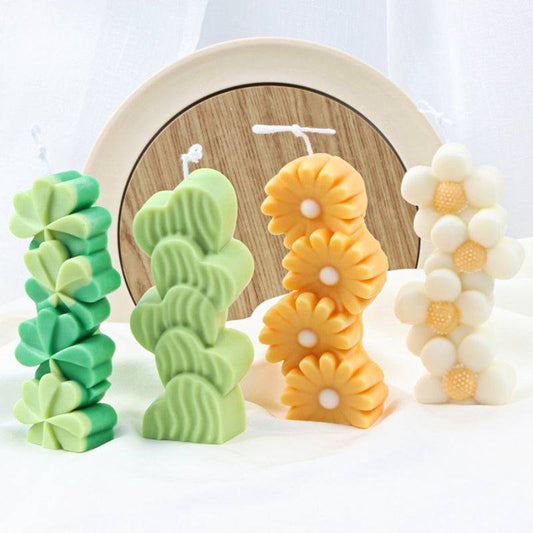Create a Heartfelt Ambience with Stacked Love Scented Candle Moulds Candles Moulds