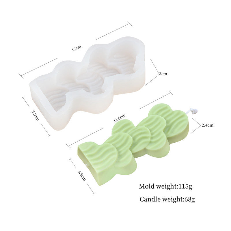 Create a Heartfelt Ambience with Stacked Love Scented Candle Moulds Candles Moulds