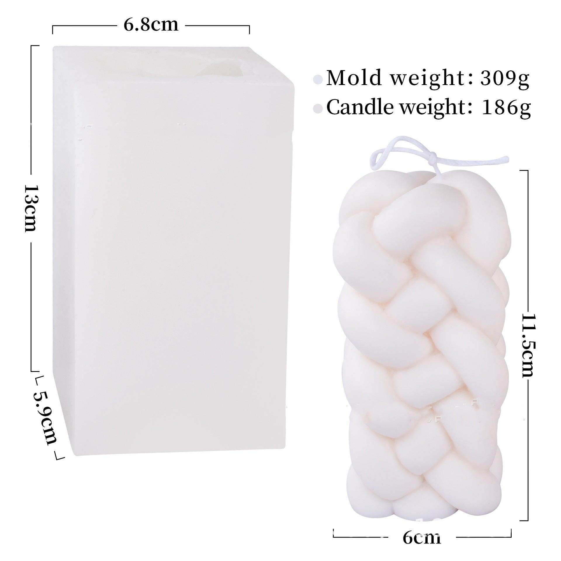 Creative Weaving Twine Scented Candle Silicone Mould Candles Moulds
