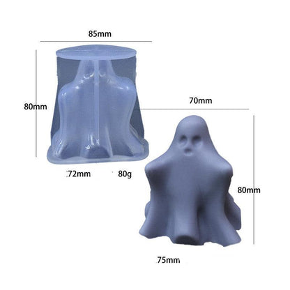 Cute Ghost Halloween Scented Candle Silicone Mould Candles Moulds