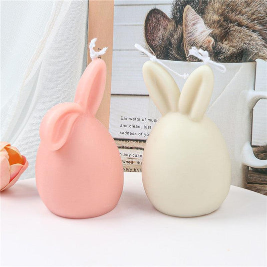 Cute Rabbit Ear Candle Mould-Easter Egg Silicone Mould For Candle DIY Candles Moulds