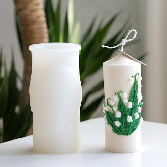 Cylindrical Lily of the Valley Candle Mould