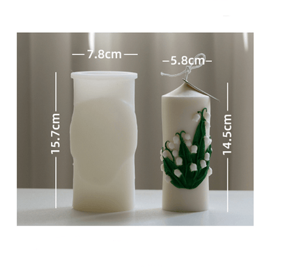 Cylindrical Lily of the Valley Candle Mould