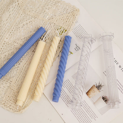 DIY Aromatherapy Candle Spiral Long Rod Acrylic Mould Candles Moulds
