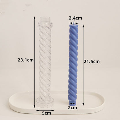DIY Aromatherapy Candle Spiral Long Rod Acrylic Mould Candles Moulds