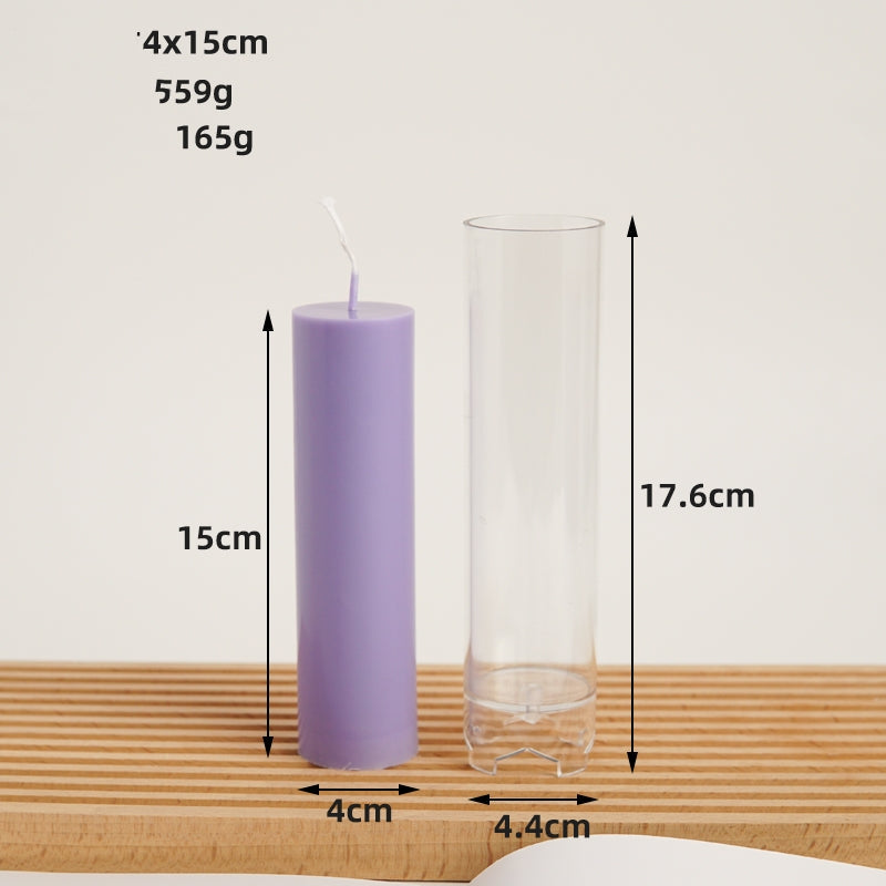 DIY Cylindrical Aromatherapy Candle Mould Acrylic PC Plastic Candles Moulds