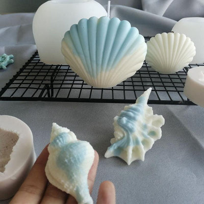 DIY Ocean Series Shell Candle Silicone Mould Candles Moulds