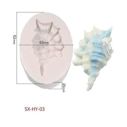 DIY Ocean Series Shell Candle Silicone Mould Candles Moulds