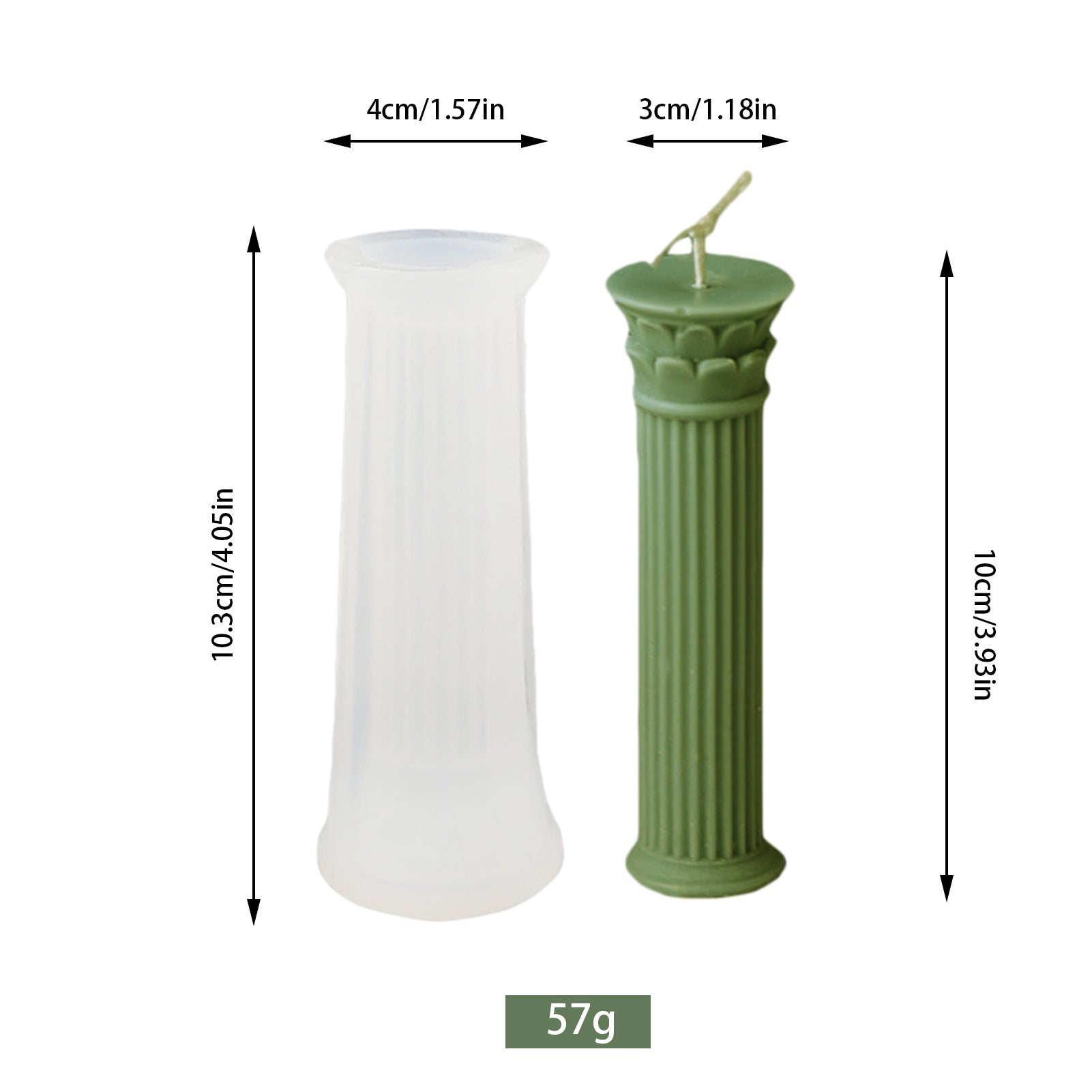 DIY Roman Column Silicone Candle Mould Candles Moulds