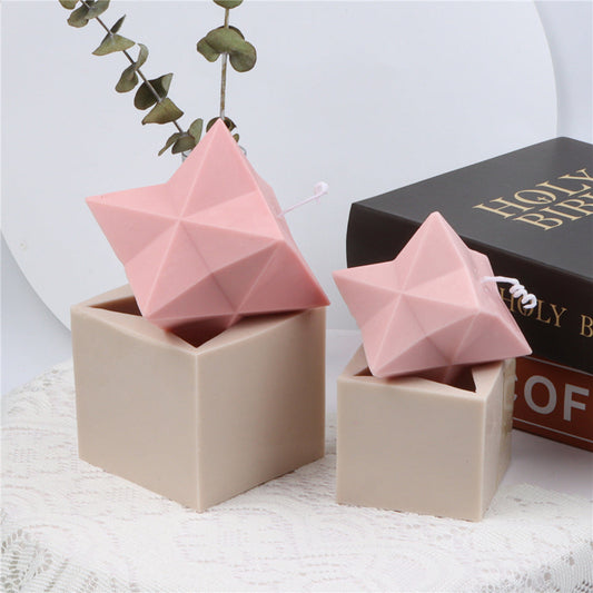 Diamond Stars Cube Silicone Candle Mould Candles Moulds