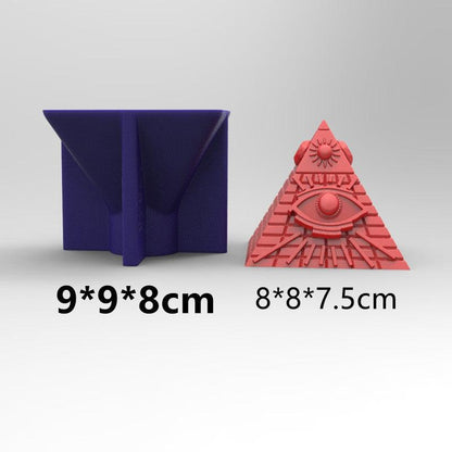 Egyptian Pyramid Candle Mould - Mystical One Eye Design Candles Moulds