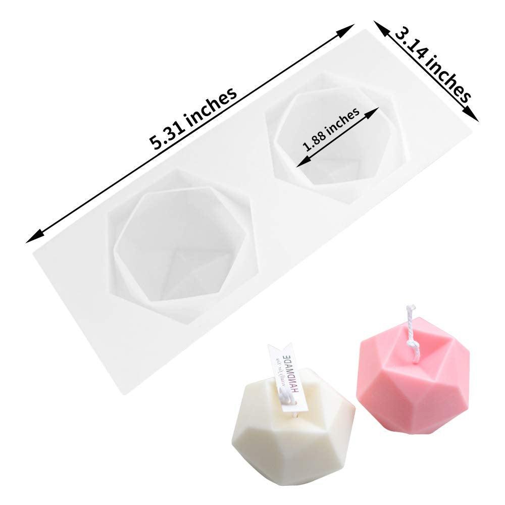 Faceted Diamond Candle Mould: Unique Rhombus Shape Candles Moulds