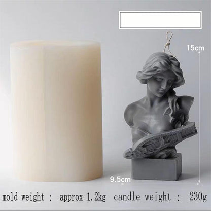 Female Portrait Piano Woman Candle Mould Candles Moulds