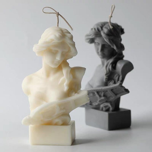Female Portrait Piano Woman Candle Mould Candles Moulds