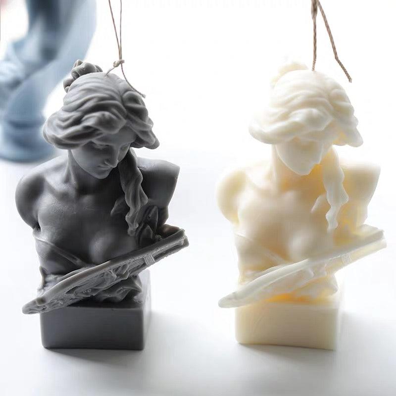 Female Portrait Piano Woman Candle Mould Candles Moulds